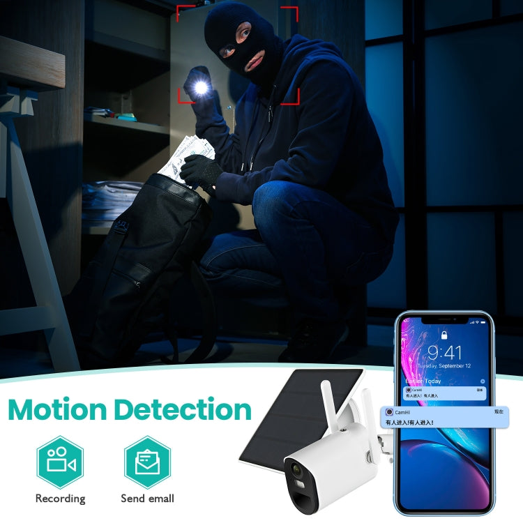T20 1080P Full HD Solar Powered WiFi Camera, Support Motion Detection, Night Vision, Two Way Audio, TF Card, WiFi T20 1080P Full HD Solar Powered WiFi Camera, Support Motion Detection, Night Vision, Two Way Audio, TF Card, WiFi